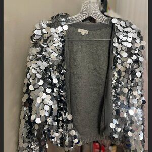 Pilcro- Gray Sequin Sweater